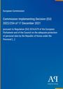 Europäische Kommission, Entscheidung über Datenschutz mit Korea; blaues Design, gelb-blauer Rand, Verlagslogo unten rechts.