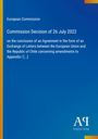 Europäische Kommission: Entscheidung vom 26. Juli 2022, Abkommen mit Chile über Ergänzungen zu Anhang I. Blue Background.