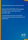 Text: "European Parliament, Council of the European Union. Decision (EU) 2021/2084...". Hintergrund: Blau mit gelbem Rand. Logo unten.