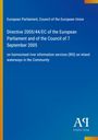 Text: "European Parliament, Council of the European Union, Directive 2005/44/EC..." Blauer Hintergrund, Logo unten rechts.