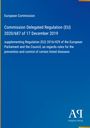 Text: Delegierte Verordnung (EU) 2020/687 der Kommission, 17. Dezember 2019. Blauer Hintergrund. Logo: "AR".