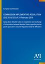 Text über EU-Verordnung von 2016 zur Zusammenarbeit und Informationsaustausch, auf blauem Hintergrund mit Logo unten.