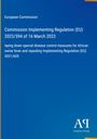 European Commission: Regulation (EU) 2023/594, special disease control for African swine fever. Blaues Hintergrund.