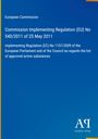 Europäische Kommission: Umsetzungsbeschluss (EU) Nr. 540/2011. Blaues Cover, Antiphon Verlag Logo unten rechts.