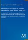 Regulation (EU) 2022/869 zur trans-europäischen Energieinfrastruktur, mit blauem Hintergrund und einem Logo unten rechts.