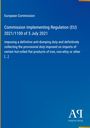 Titel: "Commission Implementing Regulation (EU) 2021/1100". Thema: Anti-Dumping-Maßnahmen. Text in weiß auf blauem Hintergrund.