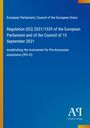 Regulation (EU) 2021/1529 zur Vorbereitungshilfe. Blau mit gelbem Streifen, rechts unten Logo "AЯ Antiphon Verlag".