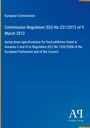 Text: "European Commission, Commission Regulation (EU) No 231/2012 of 9 March 2012..." Unten rechts ein Logo mit „Antiphon Verlag“.