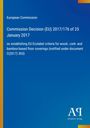 Titel: Entscheidung (EU) 2017/176 zur Festlegung von EU-Umweltkriterien für Bodenbeläge. Blau mit Verlagslogo.
