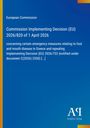 Text: "European Commission. Commission Implementing Decision (EU) 2026/820 of 1 April 2026." Blaues Design mit Logo.