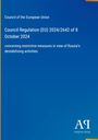 „Council of the European Union“, „Council Regulation (EU) 2024/2642 of 8 October 2024“, blaues Cover.
