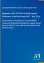 Blauer Hintergrund mit weißem Text über EU-Verordnung 2016/794 zu Europol. Unten rechts ein weißes Logo von Antiphon Verlag.