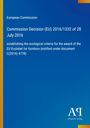 Text: "European Commission, Commission Decision (EU) 2016/1332 of 28 July 2016, establishing ecological criteria..."  
Blauer Hintergrund, Verlagslogo unten.