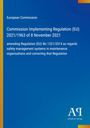 Titel: "Commission Implementing Regulation (EU) 2021/1963 of 8 November 2021". Blauer Hintergrund, gelber Streifen.