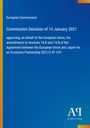 Titel: "Commission Decision of 14 January 2021". Blauer Hintergrund, links ein gelber Streifen. Unten rechts: "Antiphon Verlag".