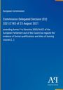 Text: 
European Commission: Commission Delegated Decision (EU) 2021/2183 of 25 August 2021, amending Annex V to Directive 2005/36/EC

Beschreibung: 
Blauer Hintergrund, Antiphon Verlag Logo.