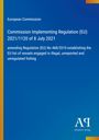 Text in Weiß auf blauem Hintergrund: EU-Verordnung 2021/1120 zur Änderung von Verordnung (EU) Nr. 468/2010. Links gelber Streifen.
