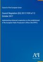 Titel: Council of the European Union. Thema: EPPO. Blauer Hintergrund, unten rechts Logo der Antiphon Verlag.
