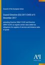 Council of the European Union: Council Directive (EU) 2017/2455, amending VAT obligations, blue Hintergrund, Antiphon Verlag.