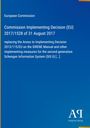 Text über die Entscheidung der EU-Kommission (2017/1528), Schengen-Informationssystem, blaues Hintergrunddesign.
