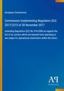 Text auf blauem Hintergrund: Titel der EU-Verordnung; Bezug auf Fluggesellschaften mit Betriebsverboten; Antiphon Verlag.