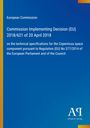 Text über EU-Entscheidung und technische Spezifikationen auf blauem Hintergrund, mit einem Verlagslogo unten rechts.