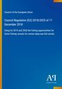 Council Regulation (EU) 2018/2025 über Fangmöglichkeiten 2019-2020 für EU-Tiefseefischbestände, blauer Hintergrund.