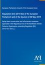 Regulation (EU) 2019/833 über Maßnahmen im Nordwestatlantik. Blau mit Rand, rechts unten Logo "AP".