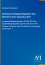 Regulationstext der EU-Kommission gegen blauen Hintergrund. Unten rechts ein weiß-blaues Verlagssignet.