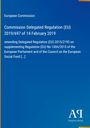 Text: "European Commission, Commission Delegated Regulation (EU) 2019/697, 14 February 2019." Blaues Layout, Logo: AP.