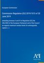 Ein blaues Cover mit Text der Europäischen Kommission über eine Verordnung von 2019 zu Rückstandsgrenzwerten.