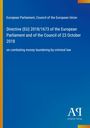 Directive (EU) 2018/1673 on combating money laundering. Blaues Cover mit bunten Rändern und Logo unten rechts.