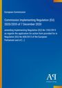 „European Commission“, Titel und Beschreibung zu EU-Regulierung auf blauem Hintergrund, unten rechts Verlagslogo.