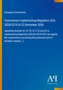 Blauer Hintergrund mit Text: "European Commission", "Commission Implementing Regulation (EU) 2020/2210 of 22 December 2020."