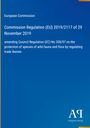 Titel: EU-Verordnung 2019/2117 zum Schutz von Wildtieren und Pflanzen. Blaues Cover mit Antiphon Verlag Logo.