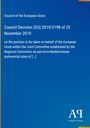 Council of the European Union, Entscheidung (EU) 2019/2198, 25. November 2019, Bezug zur regionalen Konvention. Blaues Design.