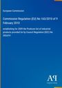 "European Commission: Commission Regulation (EU) No 163/2010 of 9 February 2010..." auf blauem Hintergrund. Antiphon Verlag Logo.
