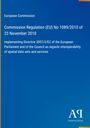 Blauer Hintergrund: "European Commission", Titel "Commission Regulation (EU) No 1089/2010", Logo "Antiphon Verlag" unten rechts.
