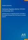 Commission Regulation (EU) No 1197/2013, Änderung der Verordnung zu kosmetischen Produkten. Blaues Cover mit gelbem Rand.