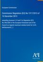Titel: "Commission Regulation (EU) No 1317/2013". Blaue Seite mit gelber Kante und Logo unten.