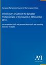 Titel: "Directive 2013/53/EU of the European Parliament". Blaues Cover, gelber Streifen links.
