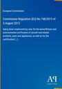 Titel: "Commission Regulation (EU) No 748/2012". Blauer Hintergrund, Text in Weiß, Logo unten rechts.