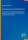 Text: "European Commission. Commission Decision of 28 November 2011..." Unterer Bereich blau, oben links gelber Streifen.