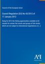 "Council Regulation (EU) No 43/2012 of 17 January 2012", blauer Hintergrund, "Antiphon Verlag" Logo unten.