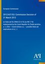 "European Commission. 2012/637/EU: Commission Decision of 21 March 2012. Antiphon Verlag. Blauer Hintergrund, schlichtes Design."