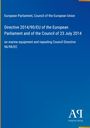 Directive 2014/90/EU, European Parliament, marine equipment, blue Hintergrund, Logo unten rechts, Antiphon Verlag.