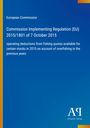 Blauer Hintergrund, "European Commission", Titel zur EU-Verordnung über Fischfangquoten, "Antiphon Verlag" unten.