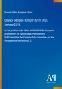Council Decision (EU) 2015/178; EU-Verordnungstext; Blaues Design mit gelbem Rand; AQ-Logo unten rechts.