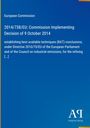Text: Europäische Kommission, Entscheidung 2014/738/EU vom 9. Oktober 2014. Blaues Cover mit Antiphon Verlag Logo.