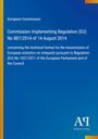 Text: Europäische Kommission, Durchführungsverordnung (EU) Nr. 887/2014 vom 14. August 2014. Blauer Hintergrund.